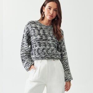 Revolve House of Harlow 1960 sequin striped crew neck sweater L